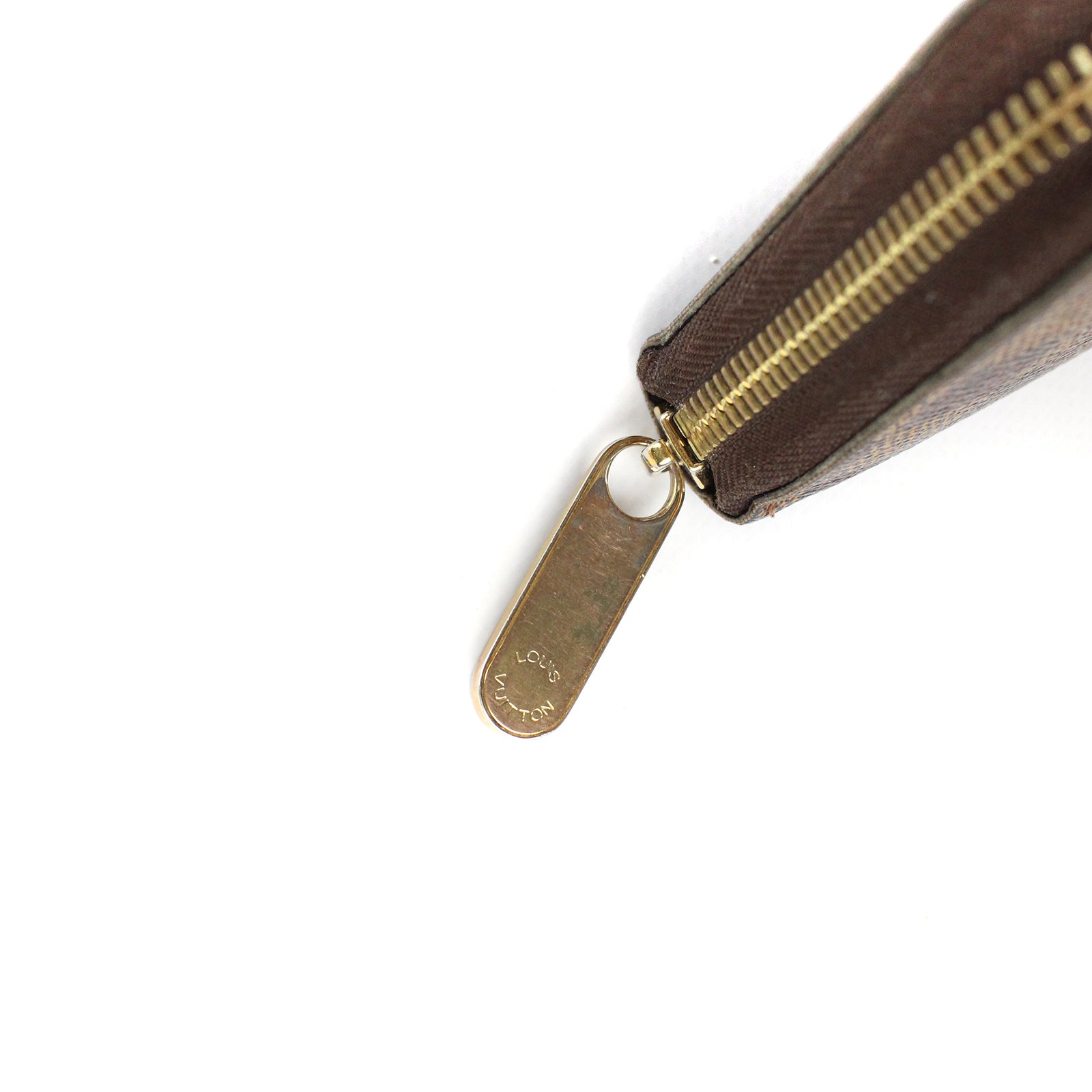 LOUIS VUITTON - Portefeuille Zippy damier ébène