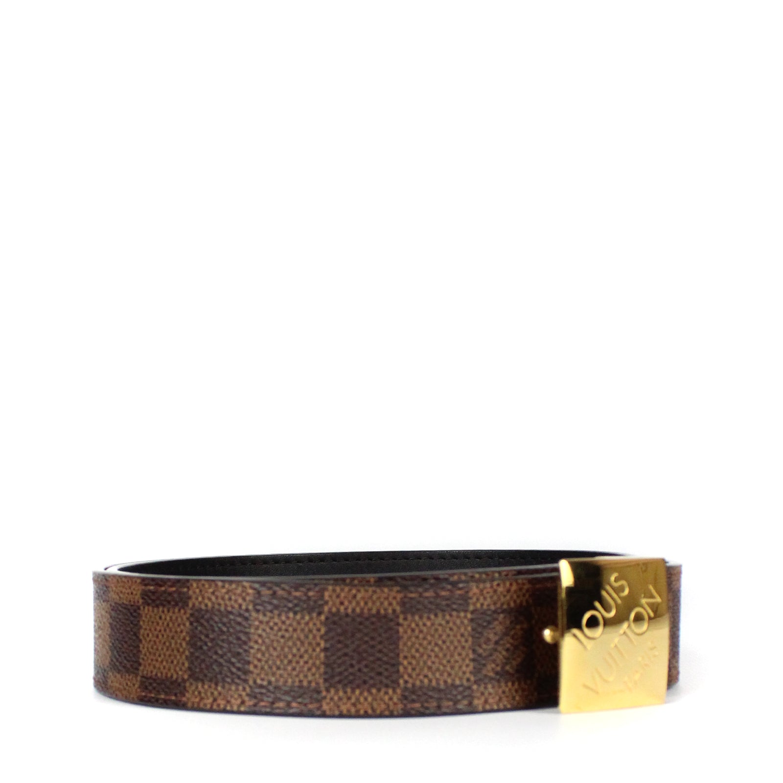 LOUIS VUITTON - Ceinture à damier ébène
