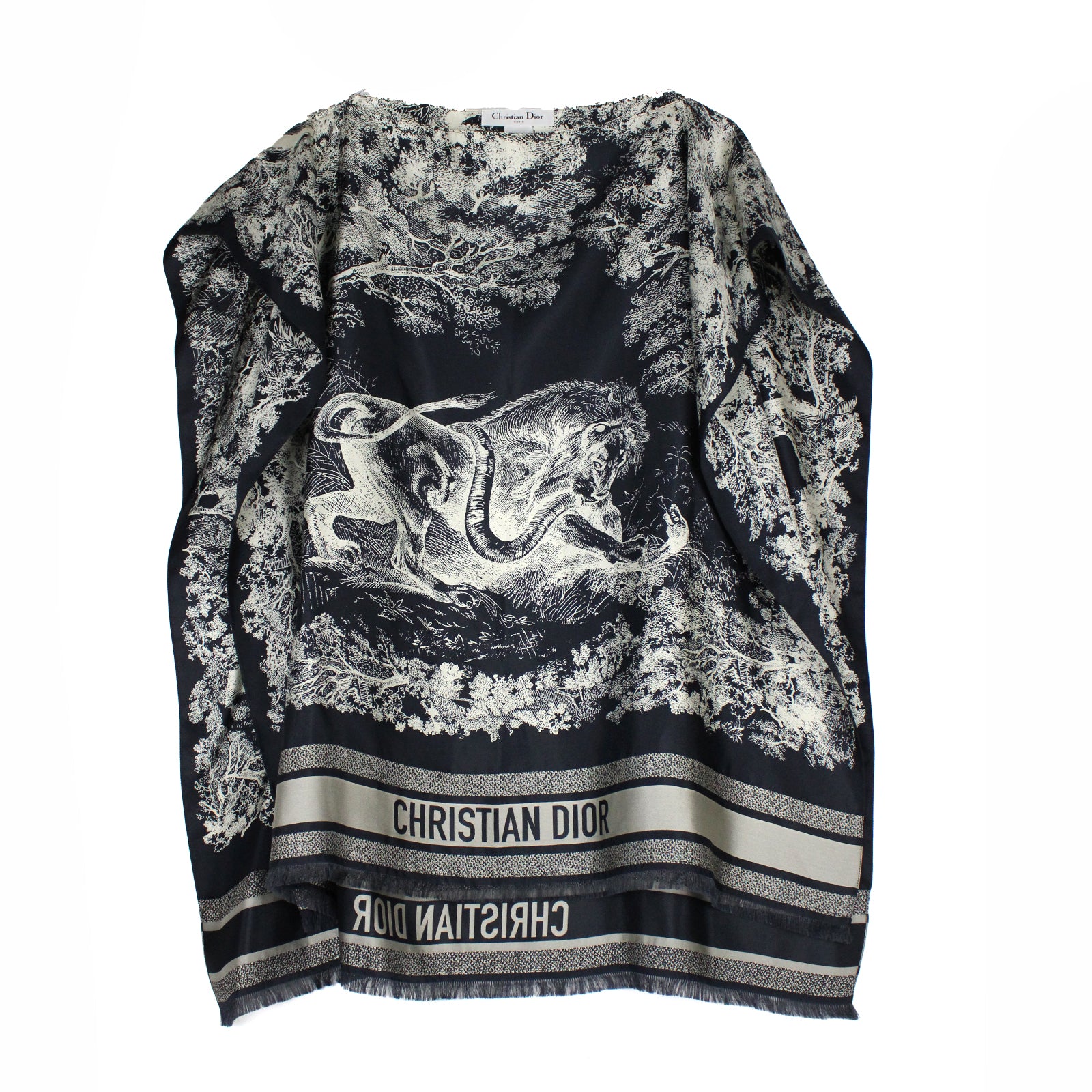 DIOR - Poncho en soie Toile de Jouy