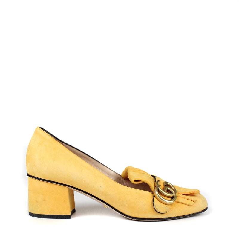 GUCCI - Escarpins Marmont en daim (T38)
