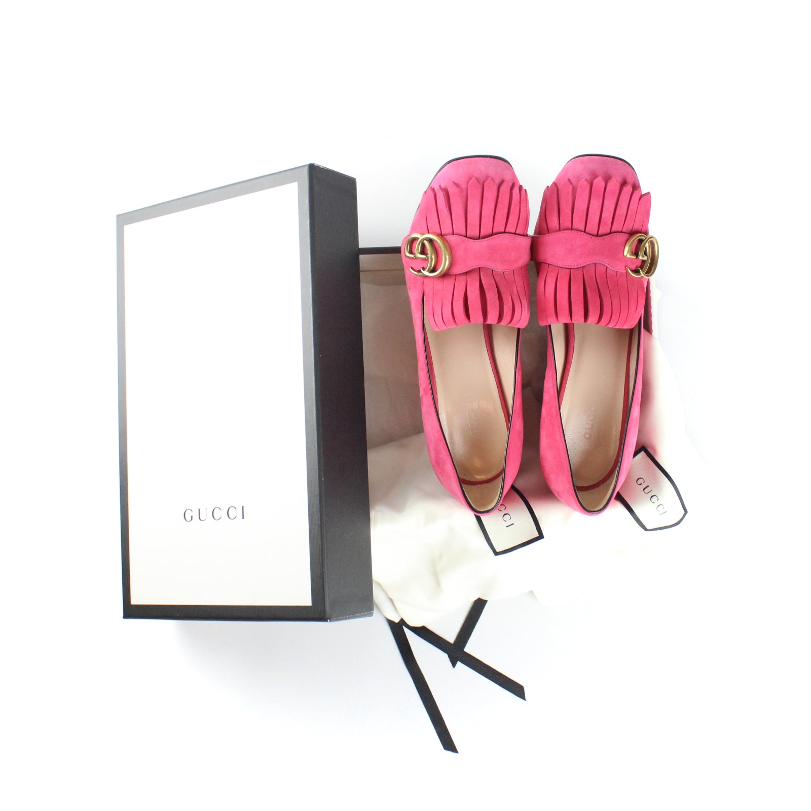 GUCCI - Escarpins Marmont en daim (T39)