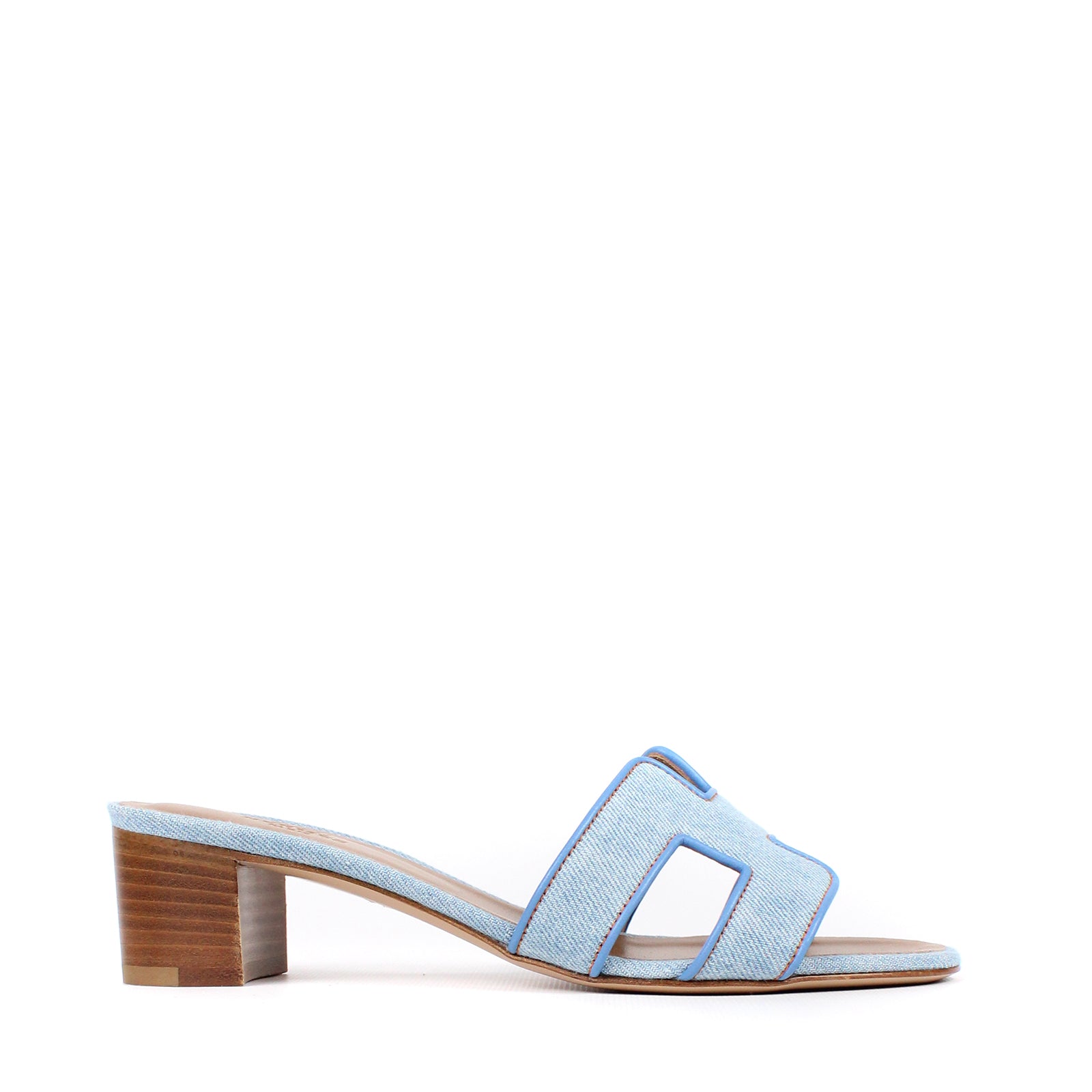 HERMÈS - Sandales Oasis en denim (T35,5)