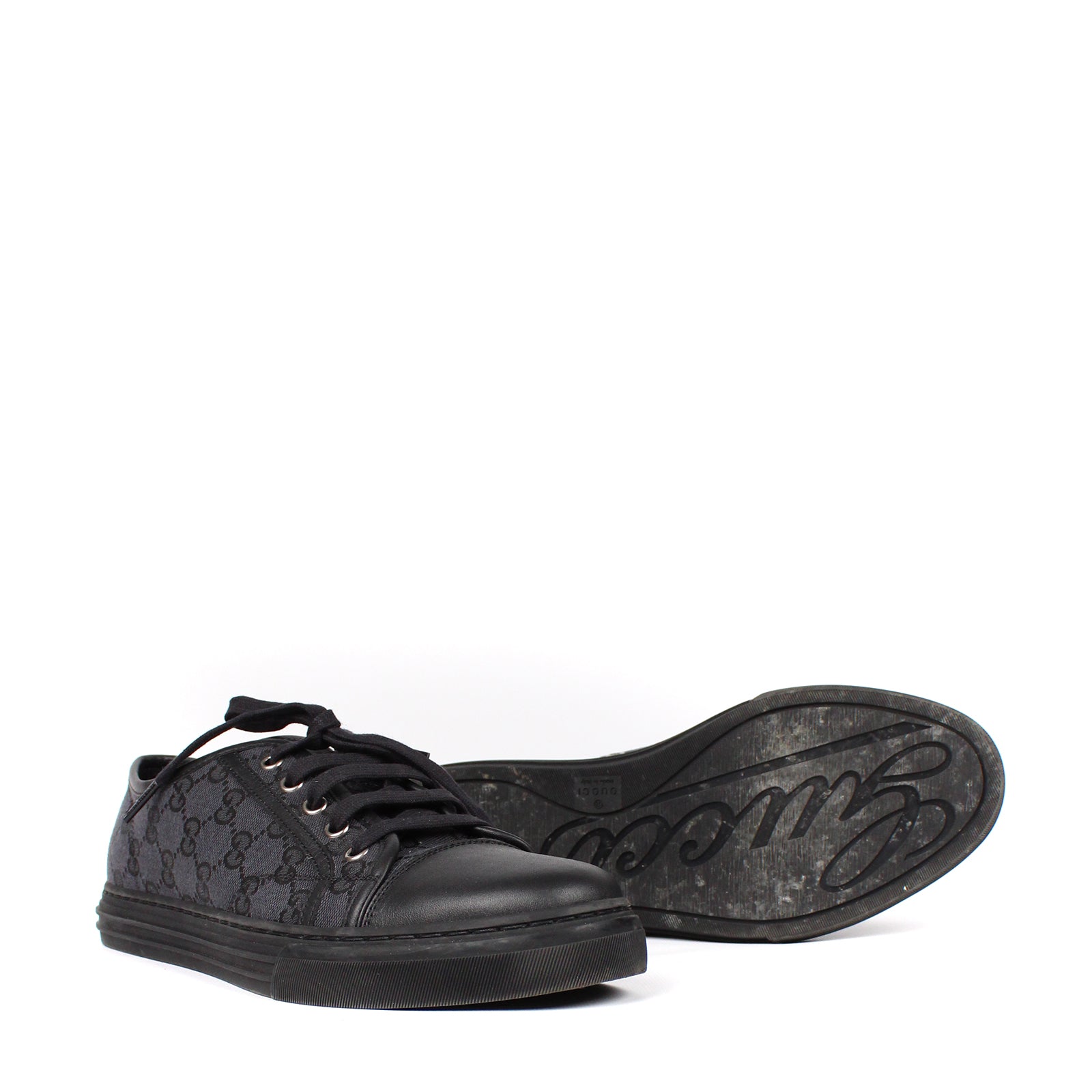 GUCCI - Monogram canvas sneakers (T41.5)