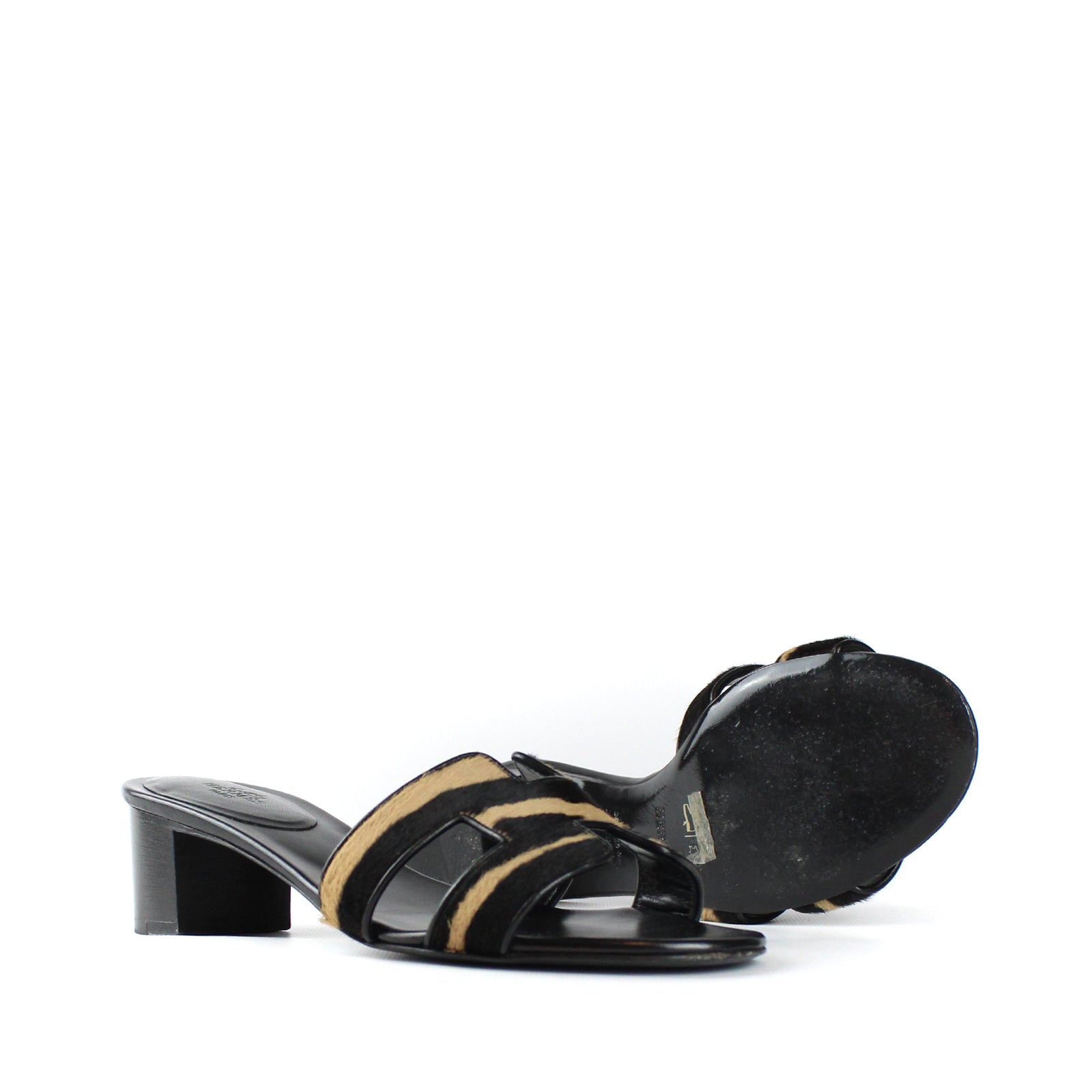 HERMÈS - Oasis calfskin sandals (T37)