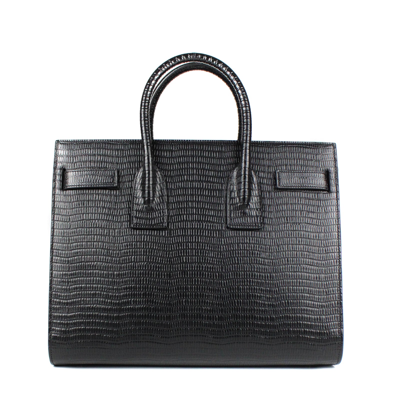 SAINT LAURENT - Sac de jour Small en cuir embossé serpent