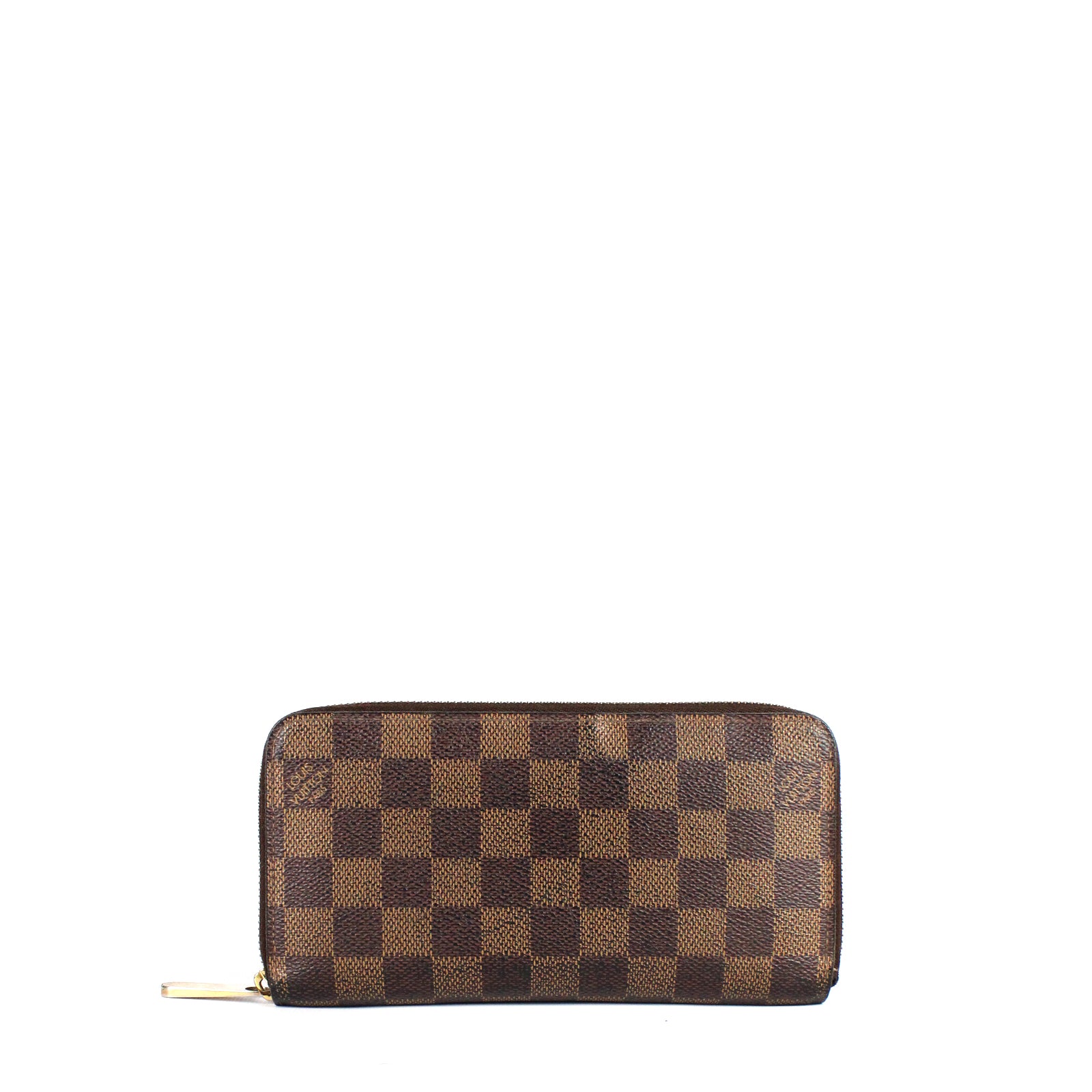 LOUIS VUITTON - Portefeuille Zippy damier ébène