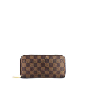 LOUIS VUITTON - Portefeuille Zippy damier ébène