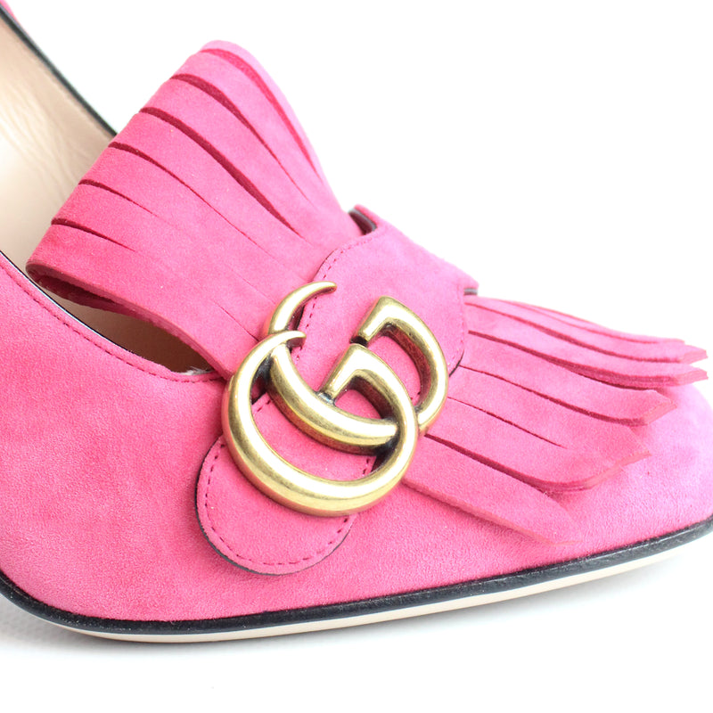 GUCCI - Escarpins Marmont en daim (T39)