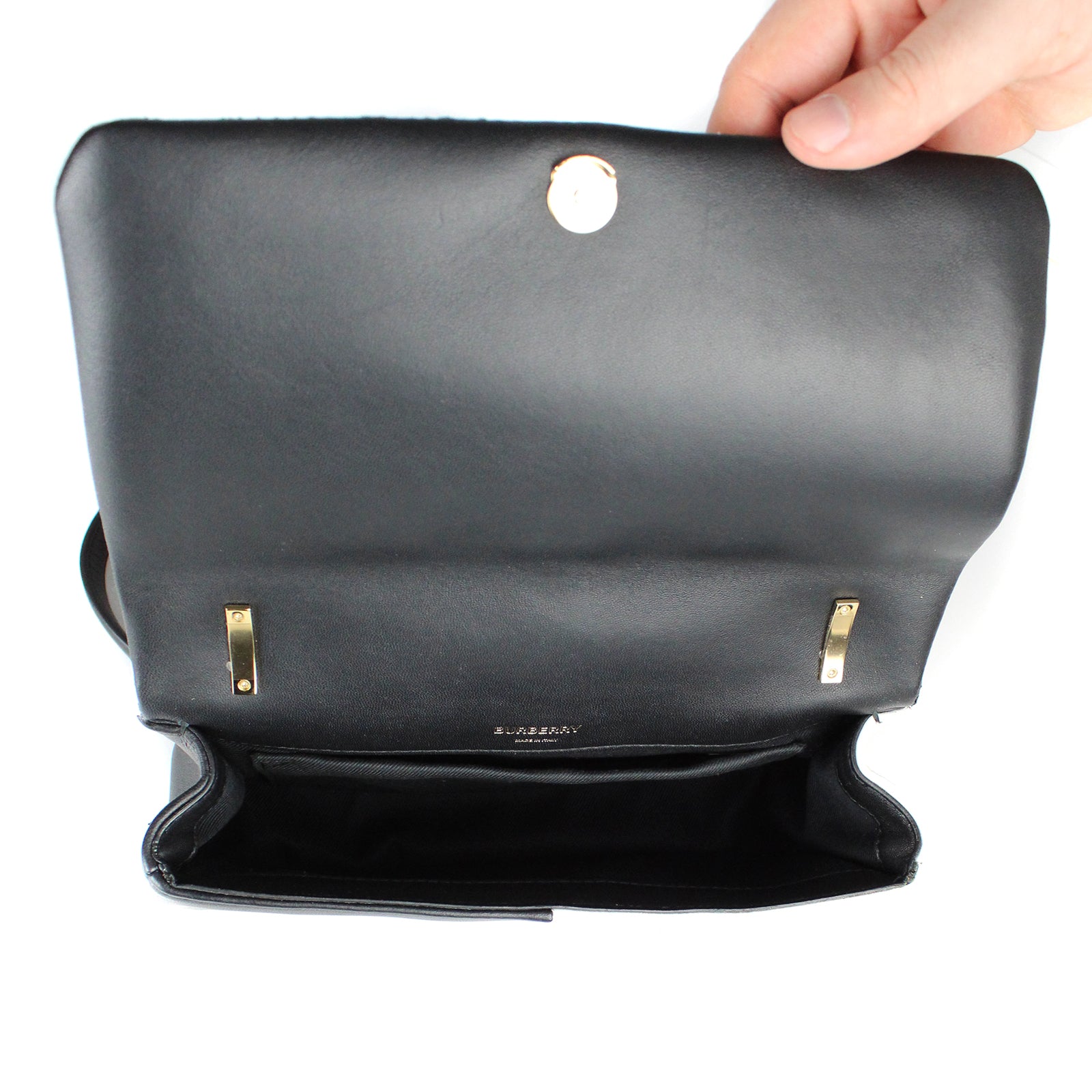 BURBERRY - Sac à main Lola TB bicolore