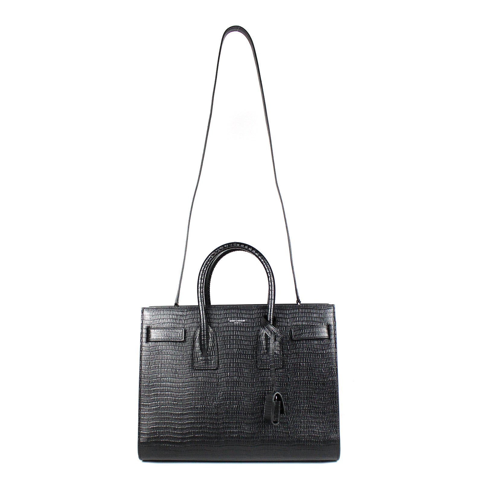 SAINT LAURENT - Sac de jour Small en cuir embossé serpent