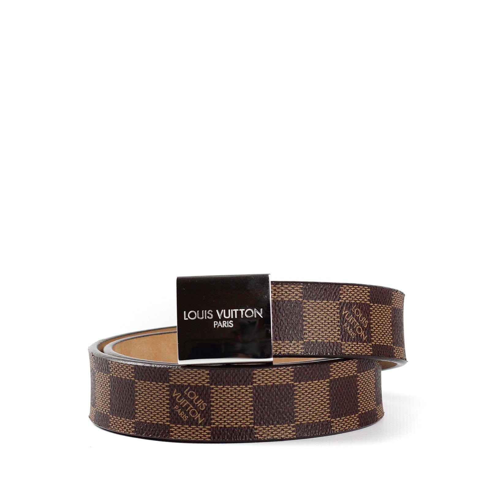 LOUIS VUITTON - Ceinture à damier ébène