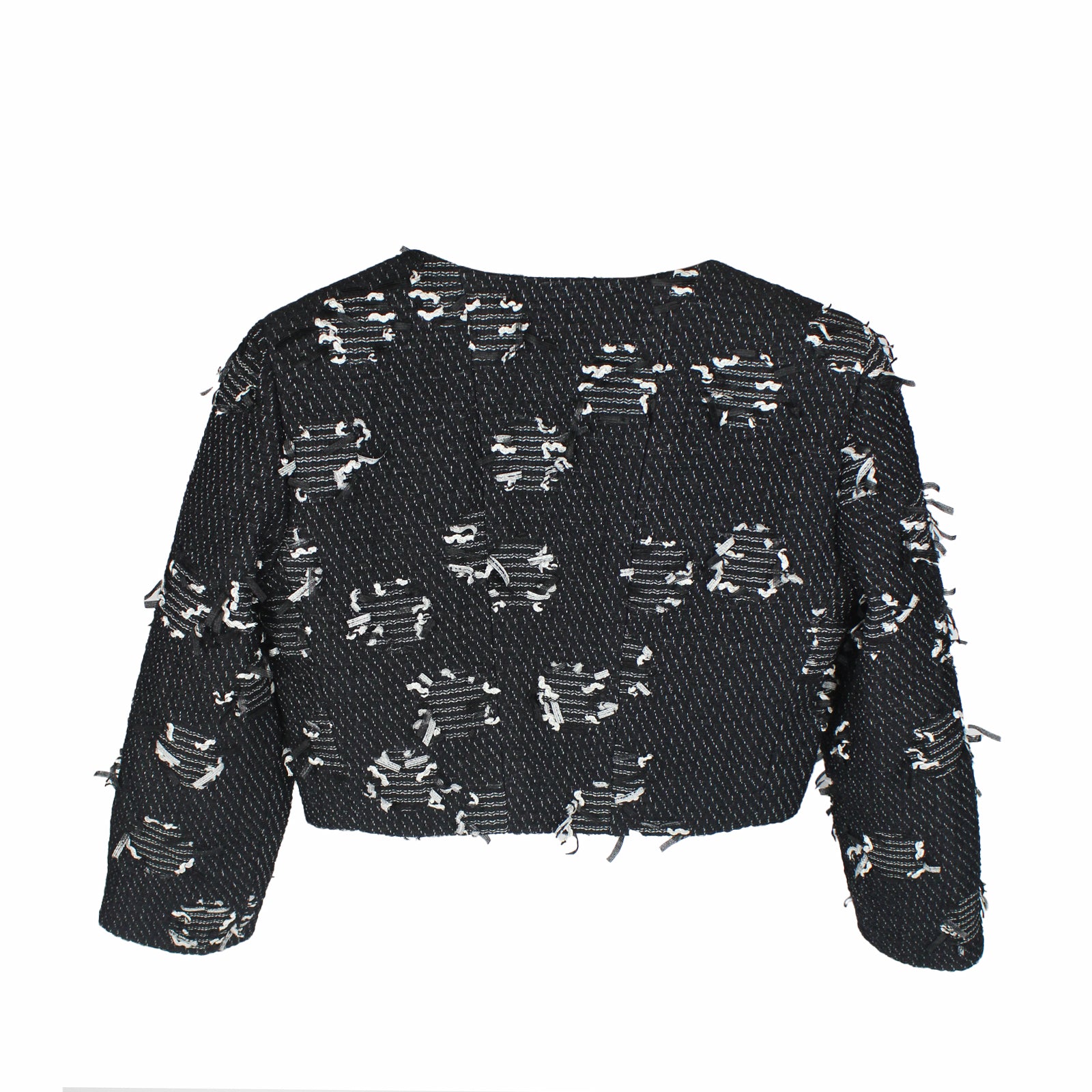 CHANEL - Veste courte effet déchiré (T34)